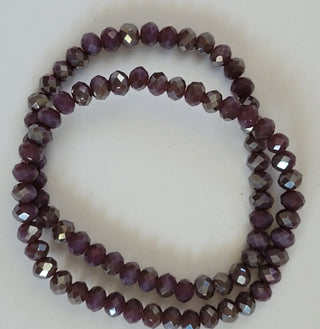 Purple Small Crystal Stretch Bracelet