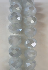 Shiny Medium Rondelle Bead Ice Crystal Stretch Bracelet