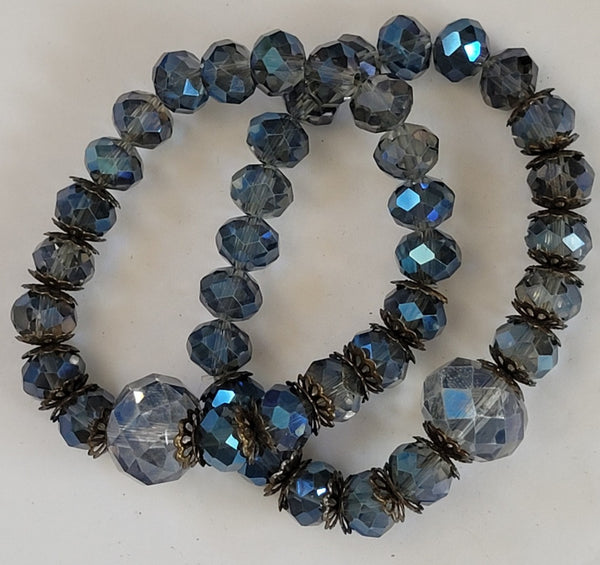 Sparkly Blue Crystal Stretch Bracelet