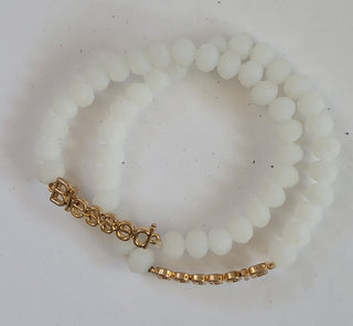 Blessed White Crystal Stretch Bracelet