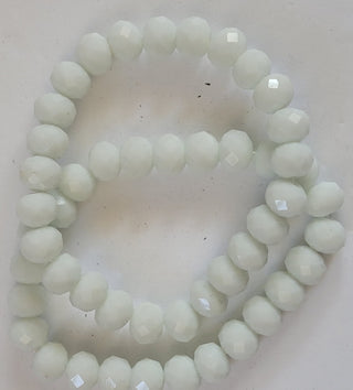 White Crystal Bead Stretch Bracelet