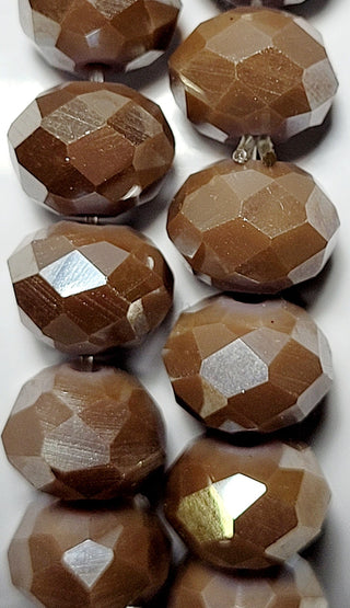 Metallic Brown Large Bead Stretch Bracelet