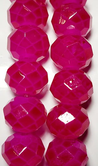 Fuchsia Bead Large Stretch Bracelet