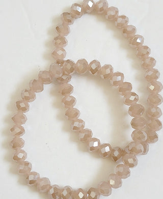 Rondelle Bead Blush Stretch Bracelet