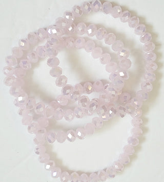 Pale Pink Stretch Bead Bracelet