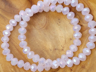 Pale Pink Stretch Bead Bracelet
