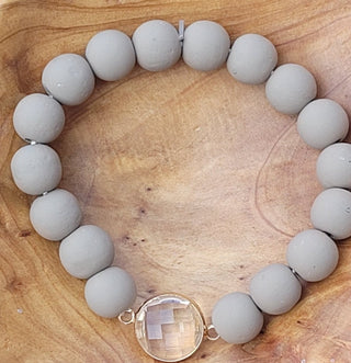 Khaki Clay Beaded Bracelet