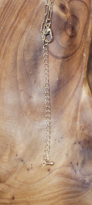 Pink Clay Necklace Gold Tone Ball Studded Earring
