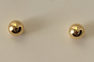 Khaki Clay Beaded Necklace Gold Ball Stud Earrings
