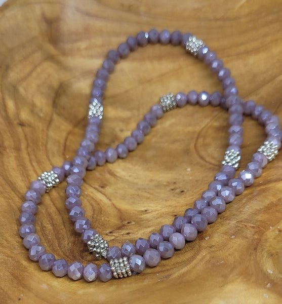 Stacking Stones  Crystal Bracelet Majestic Purple