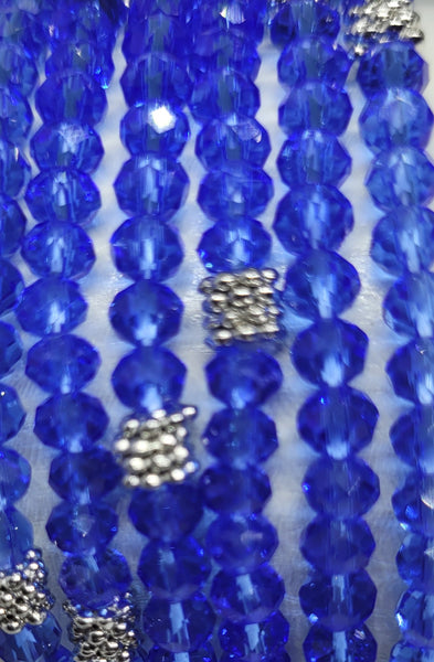 Stacking Stones Sapphire Blue Crystal Bracelet