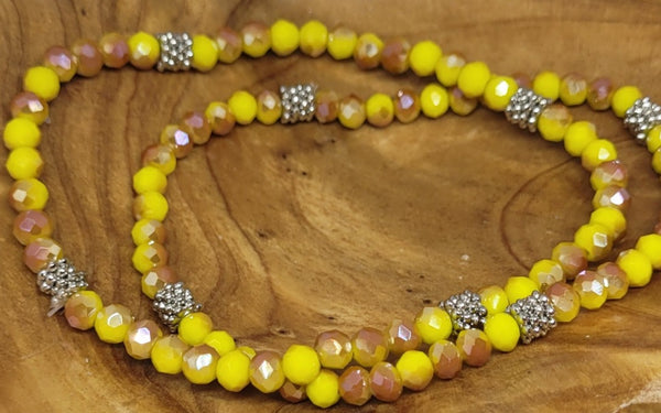 Stacking Stones Fire Yellow AB Crystal Bracelet