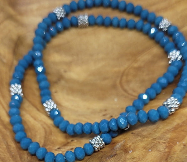 Stacking Stones Navy Blue Crystal Bracelet