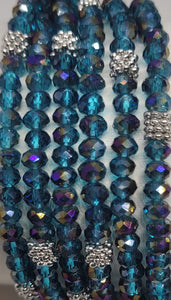 Stacking Stones Aqua AB Crystal Bracelet