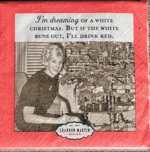 Dreaming Of A White Christmas Cocktail Napkins