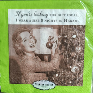 If You're Looking for Gift Ideas, Size 8 Nights In Hawaii Cocktail Napkins