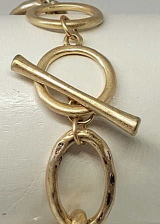 Gold Tone Toggle Bracelet