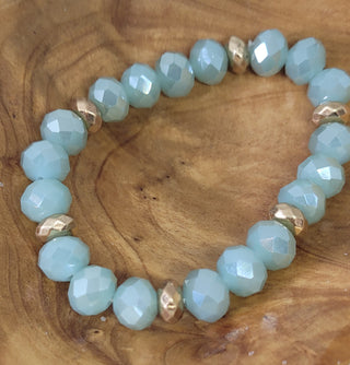 Mint Green Beaded Stretch Bracelet