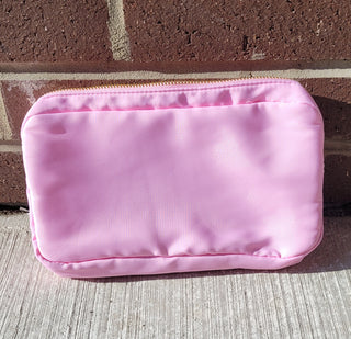 Nylon Pink Cosmetic Make up Bag