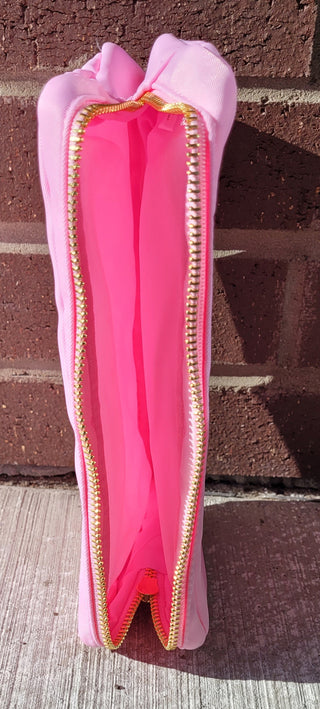 Nylon Pink Cosmetic Make up Bag