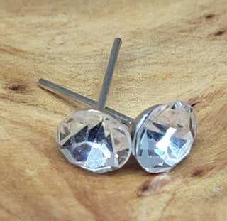 Faux Diamond Stud Post Earrings