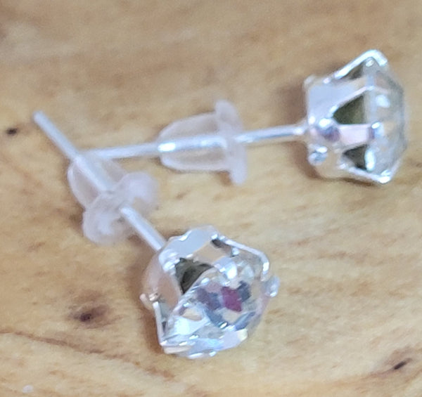 Faux Diamond Stud Post Earrings
