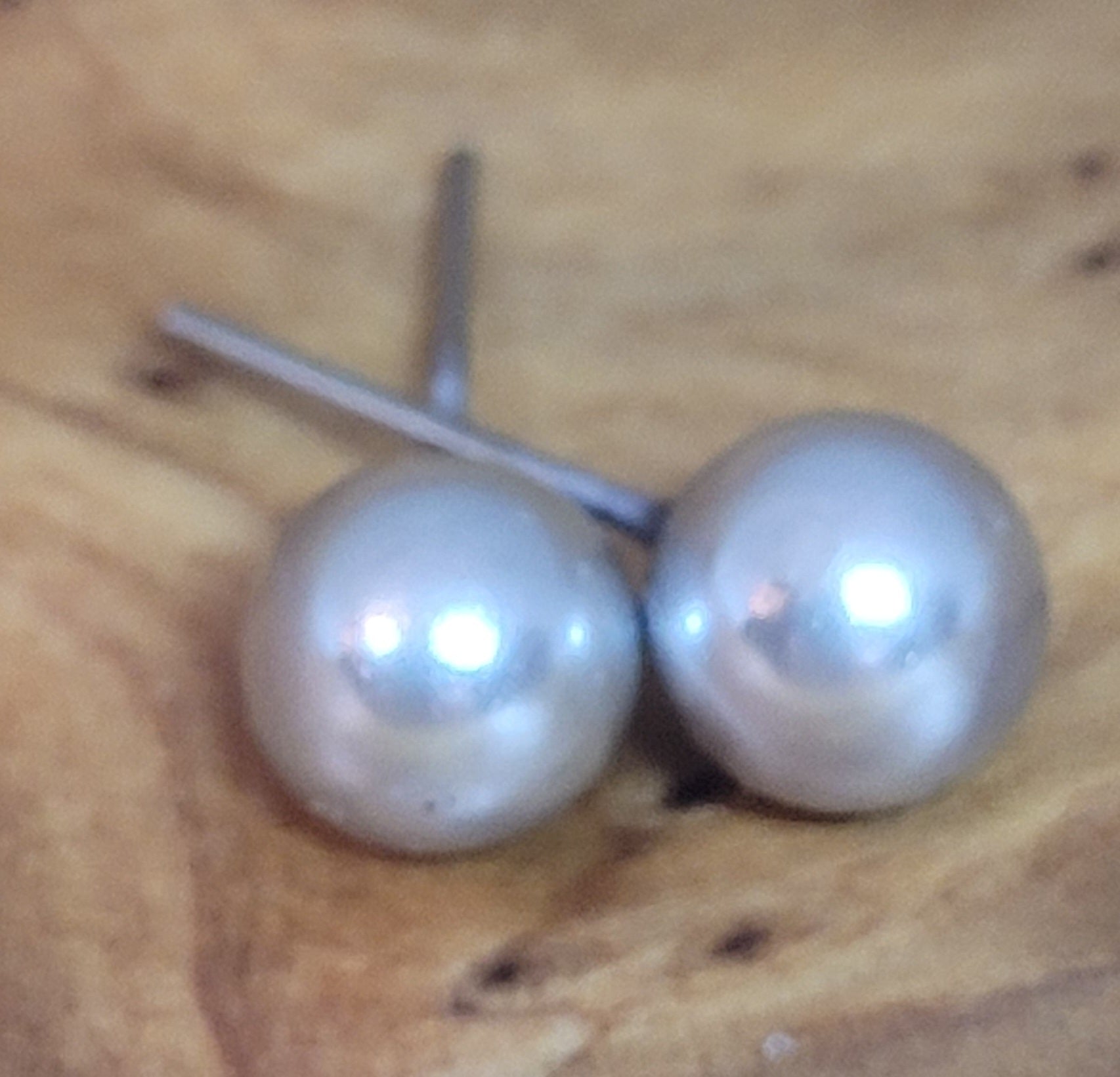Medium Silver Ball Earrings