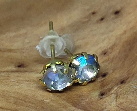 Small Aurora Borealis Stud Earrings