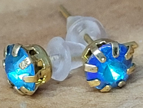Small Blue Stud Earrings