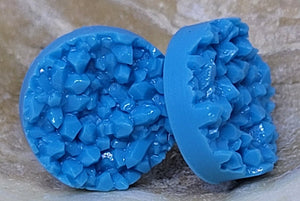 Blue Moon  Druzy Disc Earrings
