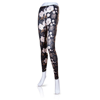 Beige Floral Fashion Leggings
