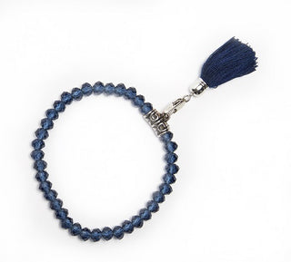 Glass Crystal Stretch Bracelet Blue
