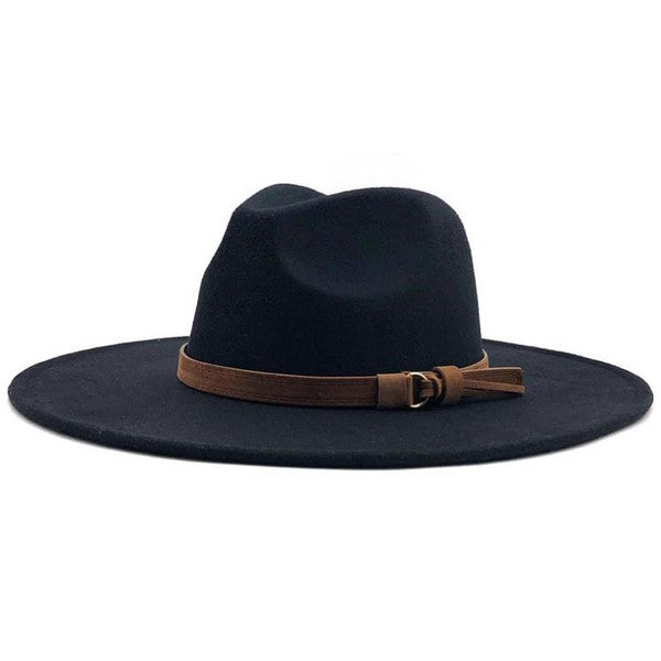Black Wide Brim Dandy Panama Hat