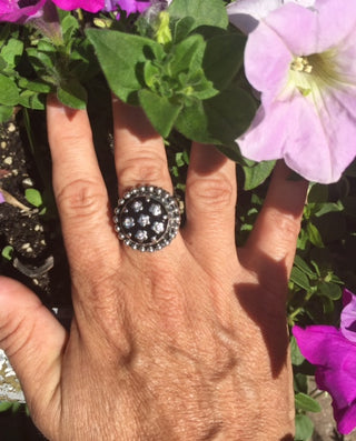 Black Mini Flower Interchangeable Snap