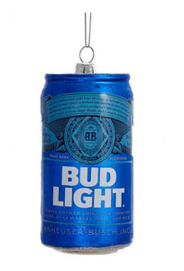 Official Licensed Bud Light Beer Can Glass Ornament
