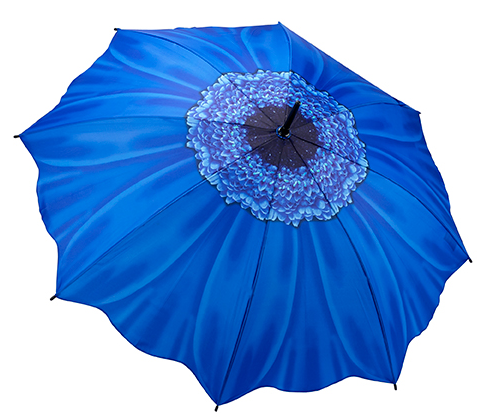 Blue Daisy Flower Stick Flower Umbrella