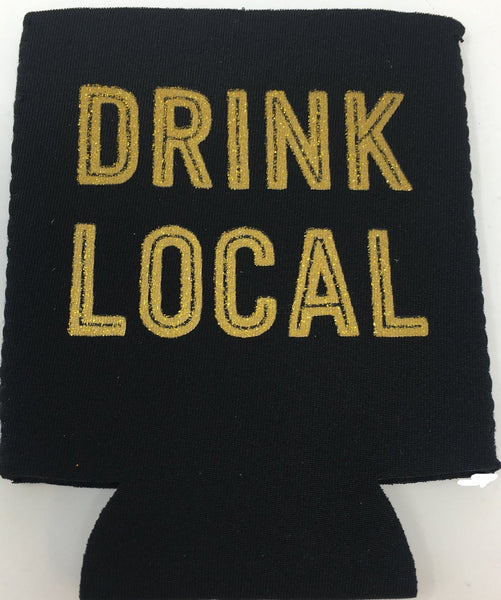 Black Gold Drink Local Flat Two Sided Michigan Can Coozie