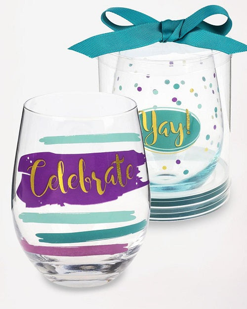Celebrate Stemless Wine Glass
