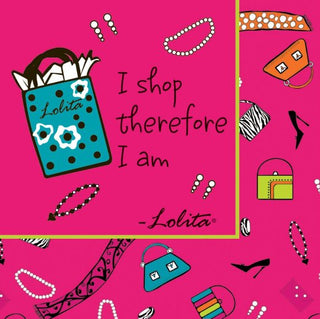 I Shop Therefore I am Beverage Cocktail Napkins