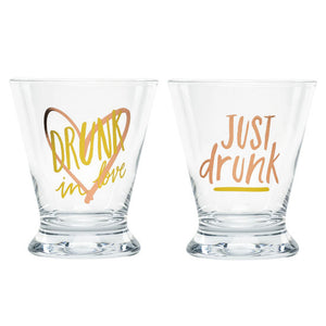 Love Drunk Martini Glass Set