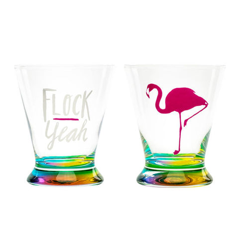 Flock Yeah Flamingo Martini Glass Set
