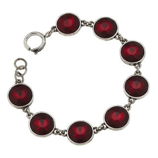 Red Rhinestone Link Bracelet