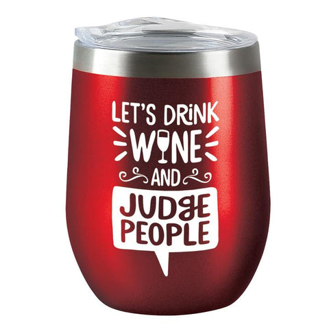 Insulated Wine Tumbler Red Let's Drink Wine