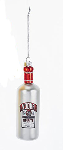 Bottle of Vodka Glass Christmas Ornament