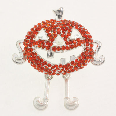 Seasons Dancing Crystal Pumpkin Pin Pendant