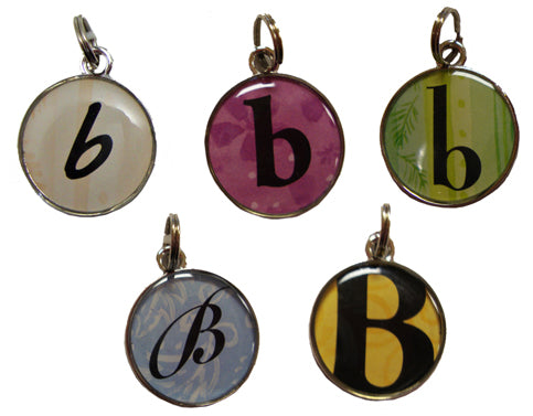 Ganz  Round  B Initial Charm for Necklace or Bracelet