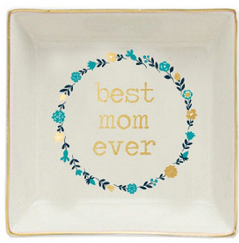 Best Mom Ceramic Jewelry Tray