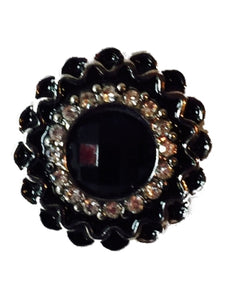 Black with Black Tips Snap Interchangeable Jewelry