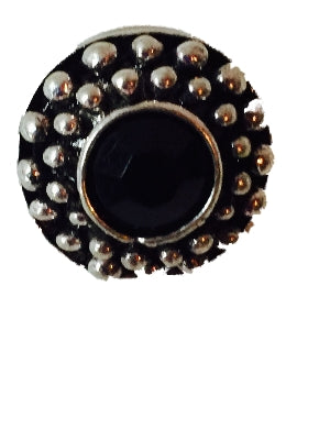 Black Dotted Interchangeable Snap Jewelry