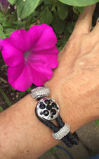 Black Dotted Interchangeable Snap
